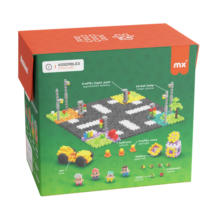 Marioinex, Mini Waffle, City, Strada, set de constructie, 280 piese