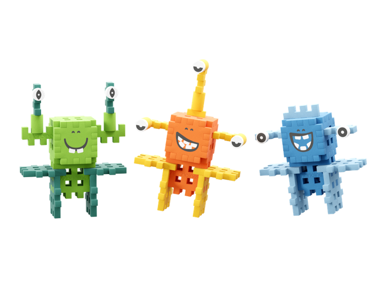 Marioinex, Mini Waffle, Crazy Monsters, Space Jinks, set de constructie, 60 piese