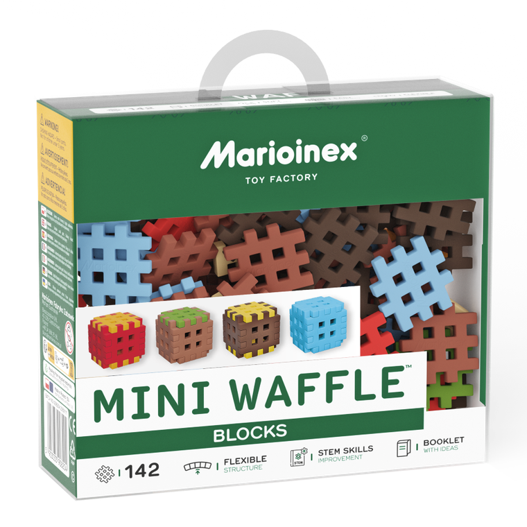 Marioinex, Mini Waffle, Green Blocks, set de constructie, 142 piese