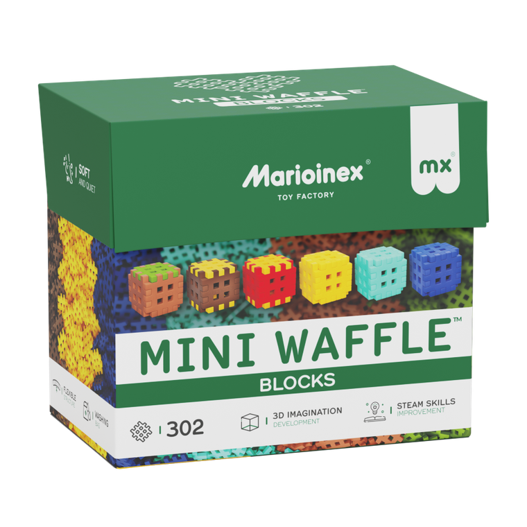 Marioinex, Mini Waffle, Green Blocks, set de constructie, 302 piese
