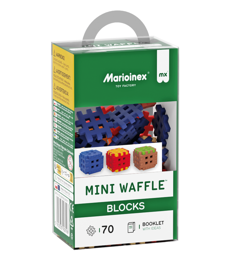 Marioinex, Mini Waffle, Green Blocks, set de constructie, 70 piese