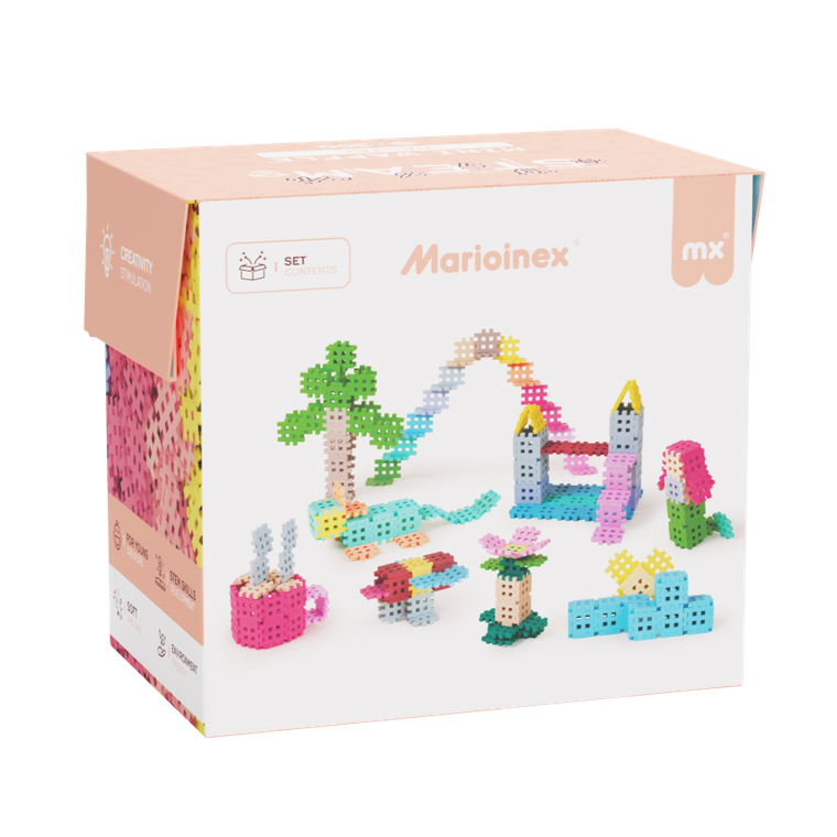Marioinex, Mini Waffle, Pastel, set de constructie, 300 piese