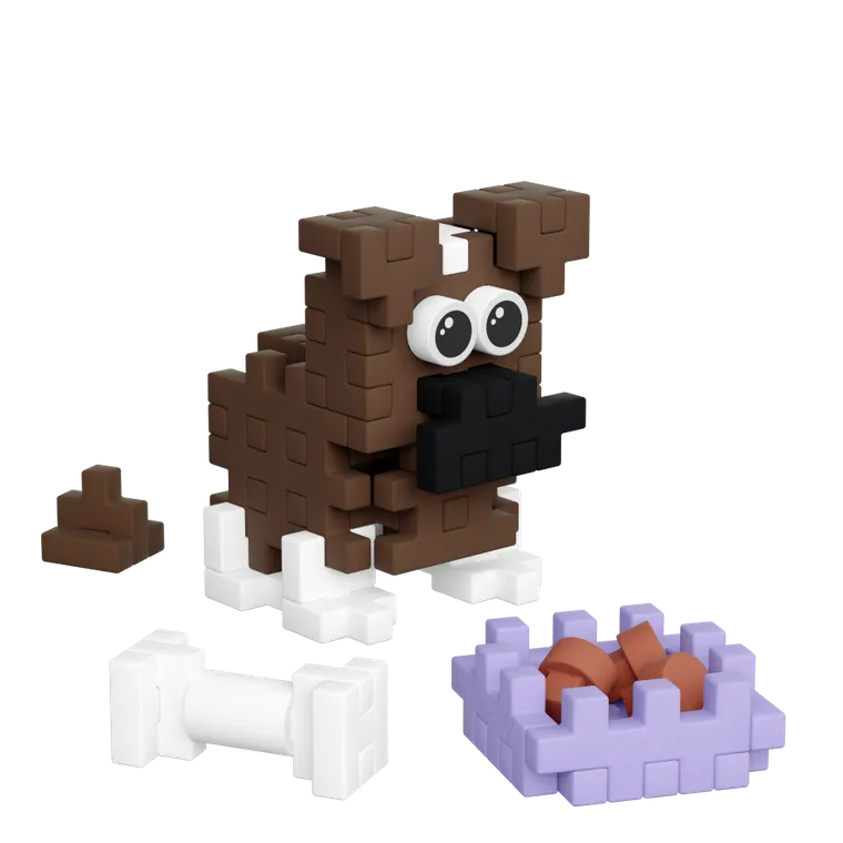 Marioinex, Mini Waffle, Pocket Pets Puppies, Boxer, set de constructie, 50 piese