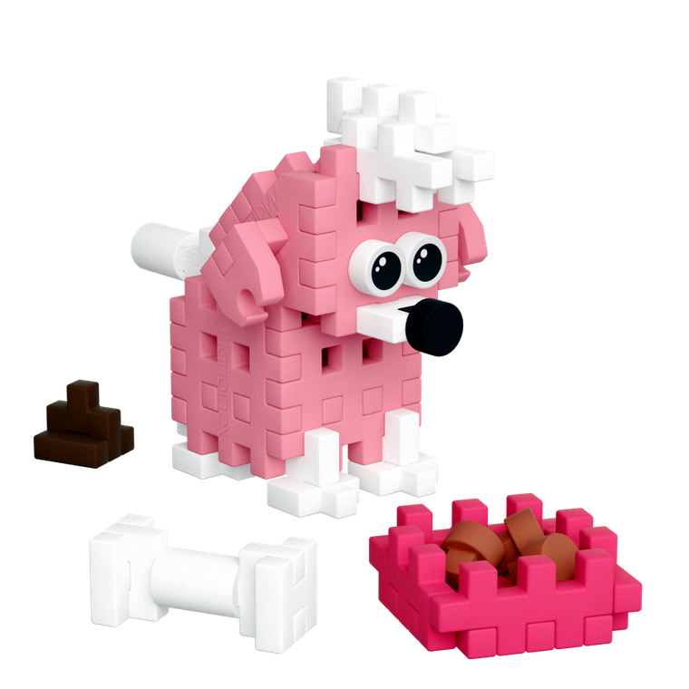 Marioinex, Mini Waffle, Pocket Pets Puppies, Pudel, set de constructie, 47 piese