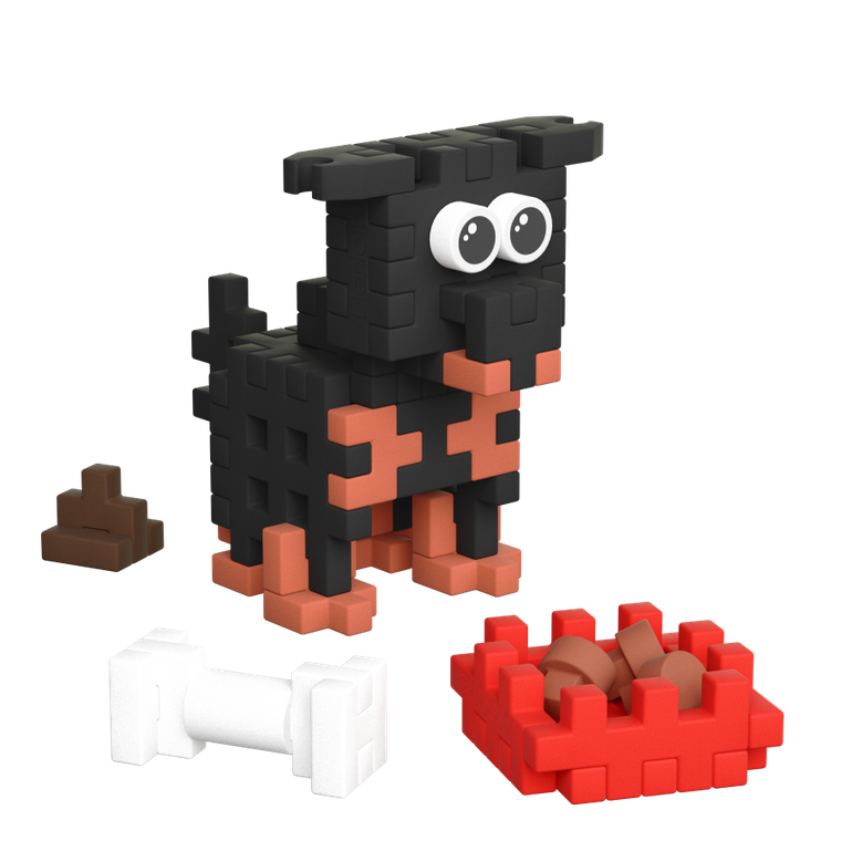 Marioinex, Mini Waffle, Pocket Pets Puppies, Rottweiler, set de constructie, 50 piese