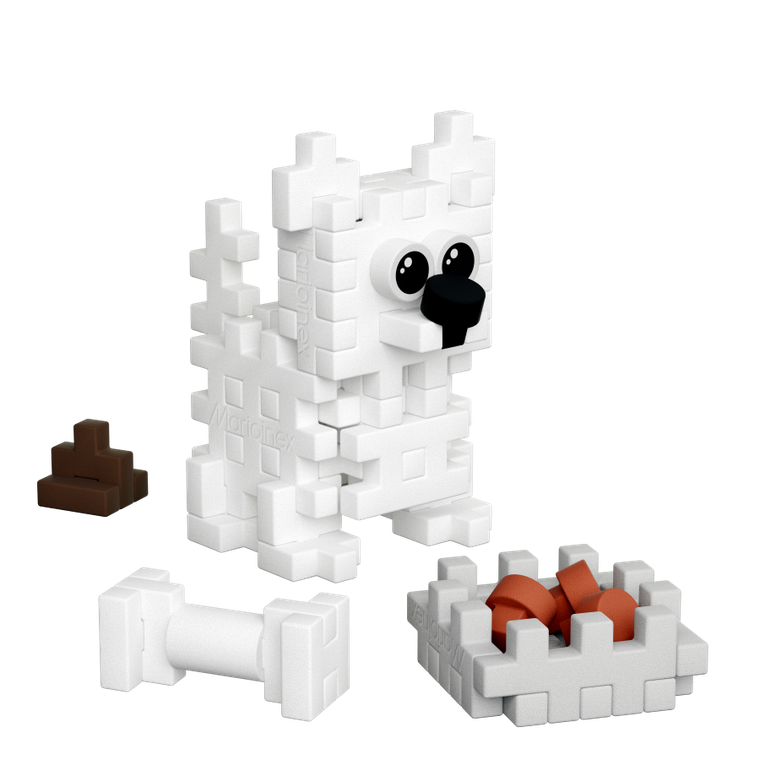 Marioinex, Mini Waffle, Pocket Pets Puppies, West Highland White Terrier, set de constructie, 49 piese