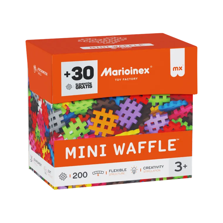 Marioinex, Mini Waffle, set de constructie, 200 + 30 piese gratuit
