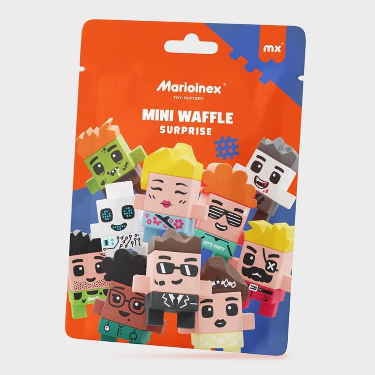 Marioinex, Mini Waffle, set de constructie surpriza, 15 piese, 1 buc.