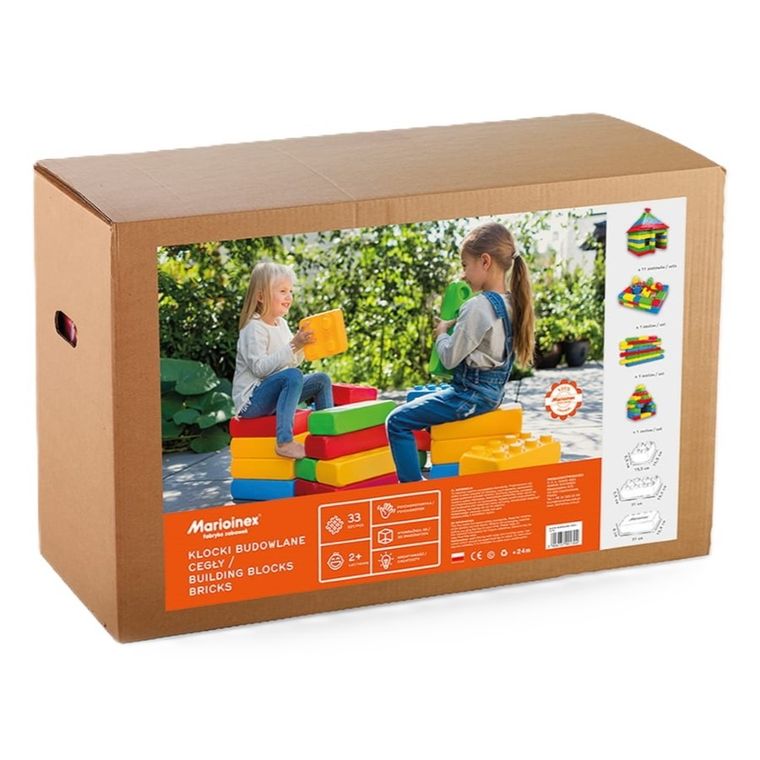 Marioinex, set de constructie, caramizi, blocuri XXL, 33 piese