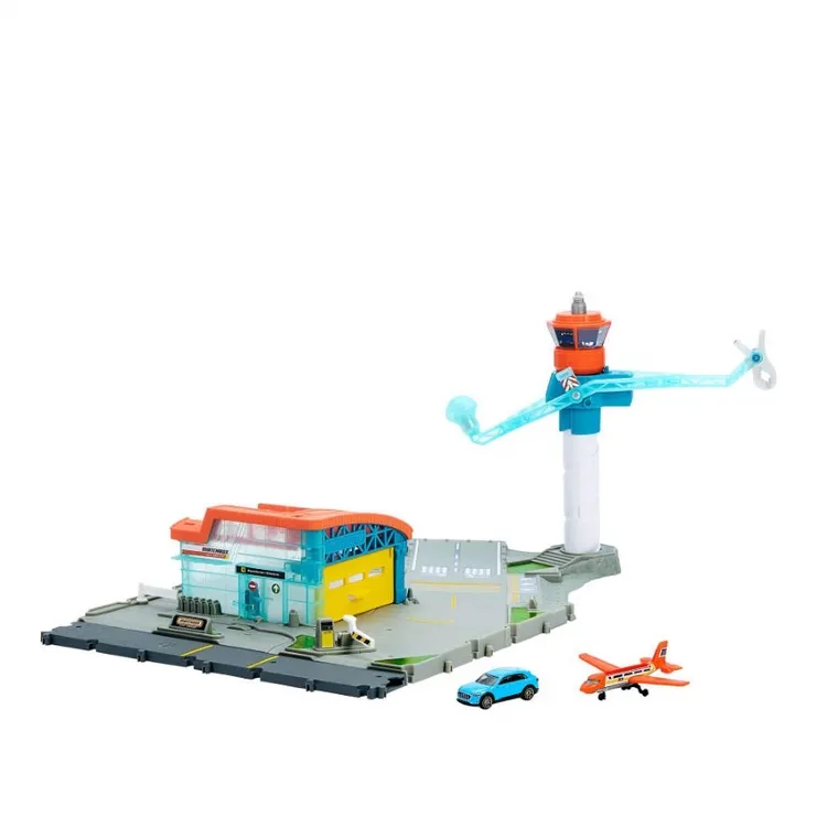 Matchbox, Airport Takeoff Adventure, set de joaca cu masina si avion