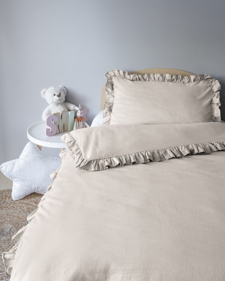 Mayamoo, set lenjerie de pat single, bej, 90-120cm