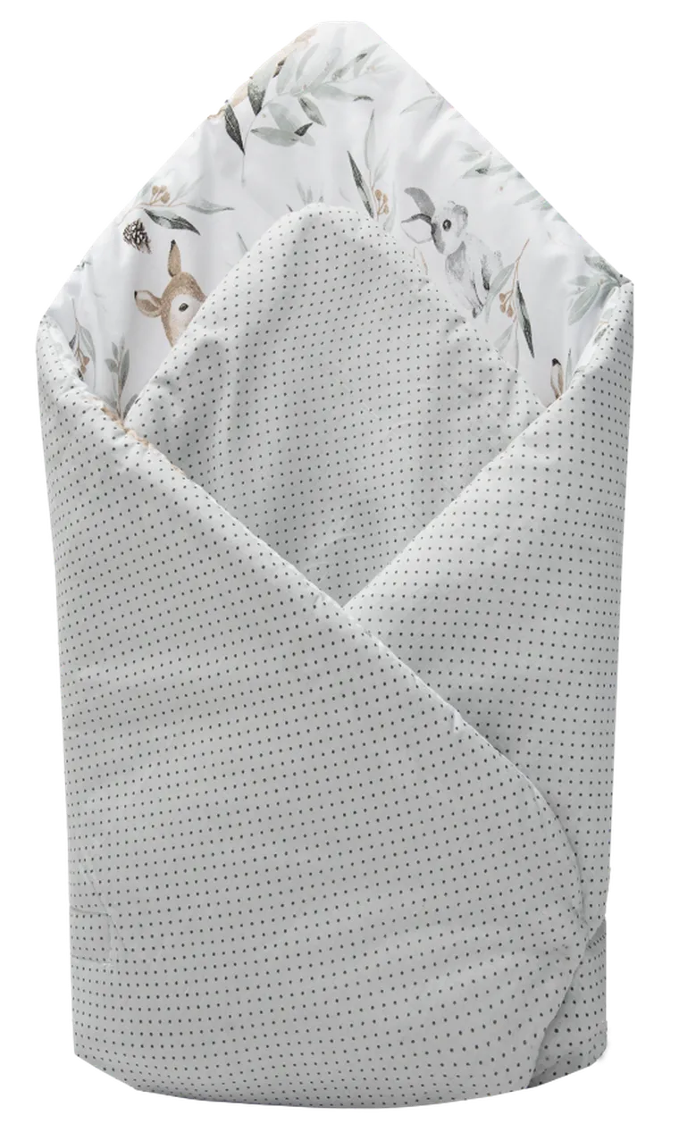 Medi Partners, Caprioare si Frunze, paturica - sistem de infasat pentru bebelusi, bumbac, 75-75 cm