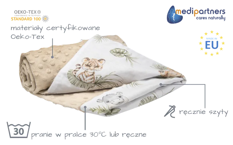 Medi Partners, Safari, patura, minky, 75-100 cm