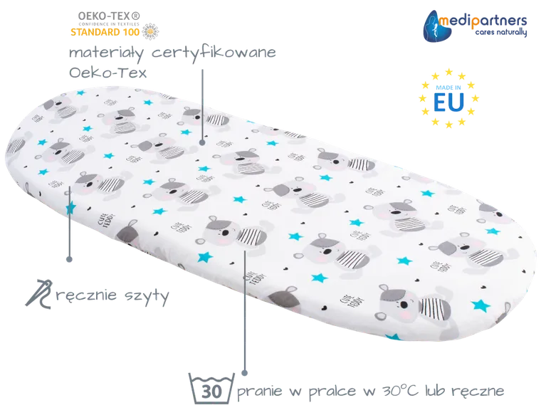 Medi Partners, Teddy, cearceaf cu elastic pentru carucior