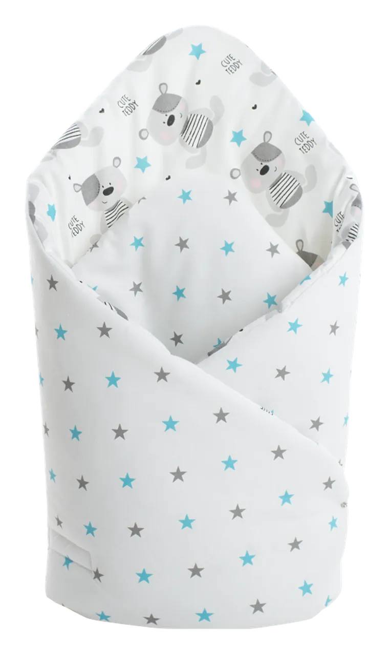 Medi Partners, Teddy, paturica - sistem de infasat pentru bebelusi, albastru