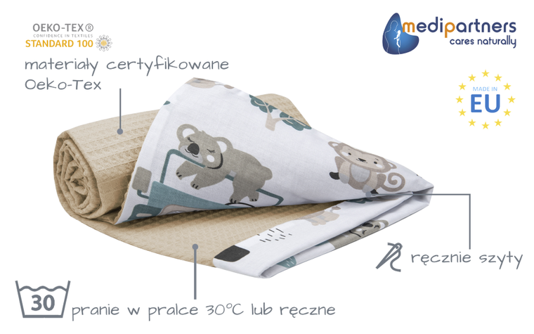 Medi Partners, Zoo, patura din bumbac, 75-100 cm