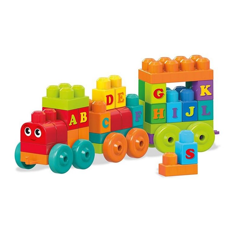 Mega Bloks, Trenul ABC, set de constructie, 60 piese