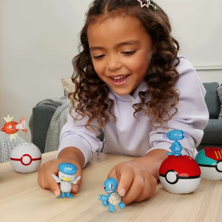 MEGA Pokemon, Water-Type Trainer Team, set de constructie, 79 piese