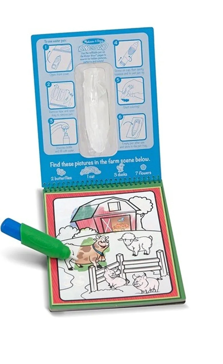 Melissa & Doug, Water Wow! Animals, carte de colorat cu apa