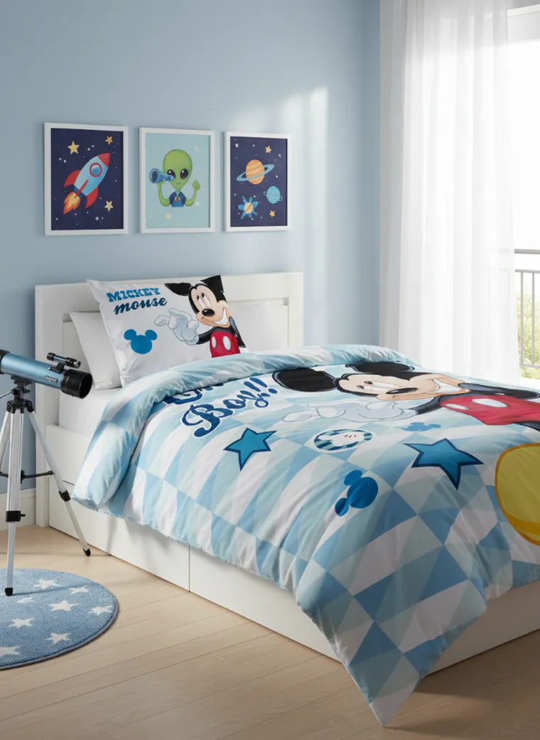 Mickey Mouse, set lenjerie de pat single, 100-135 cm
