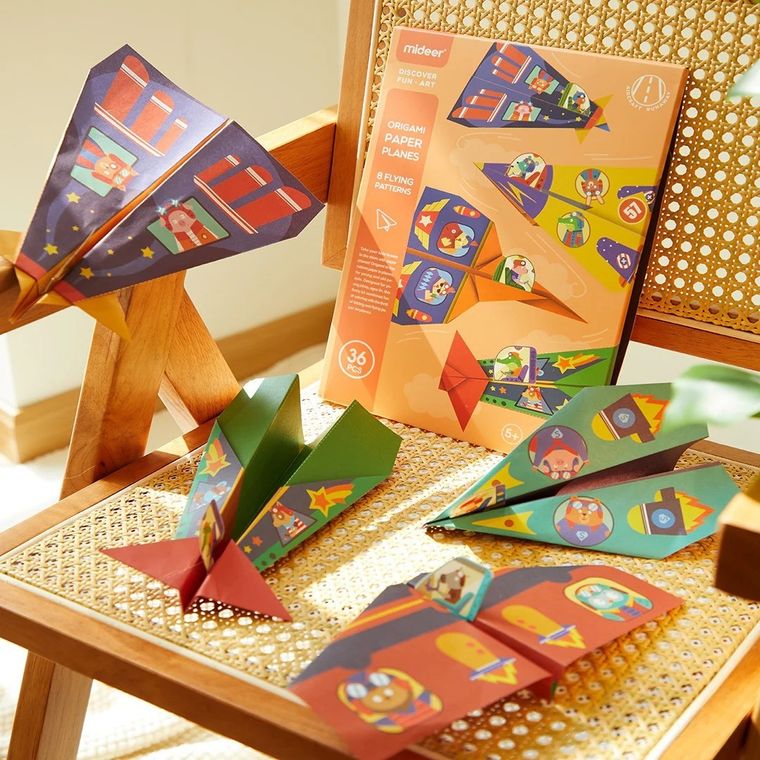 Mideer, origami, avioane de hartie, set creativ