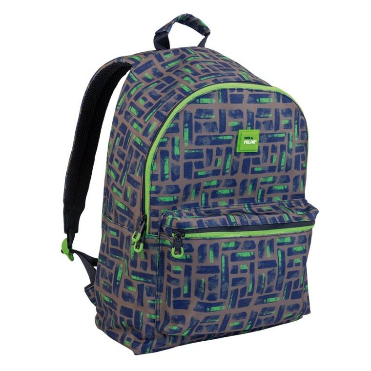 Milan, Maze, rucsac pentru scoala, maro-verde