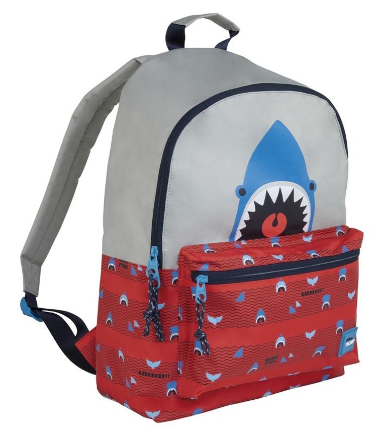 Milan, Shark Attack, rucsac pentru tineri, rosu-gri
