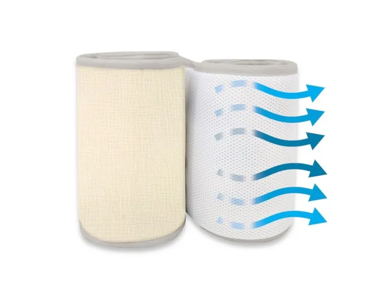 MimiNu, aparatori patut cu insertie anti-transpiratie cu plasa 3D, bej, 210-28 cm