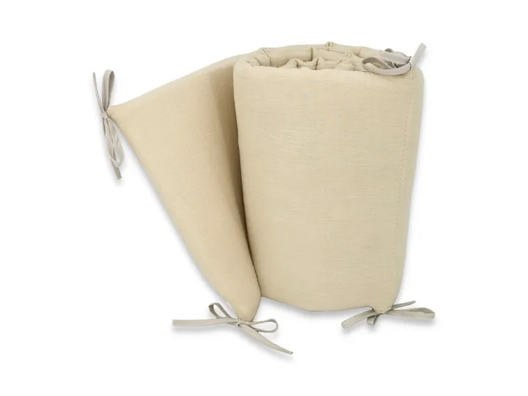 MimiNu, aparatori pentru patut, muselina, bej, 180-30 cm
