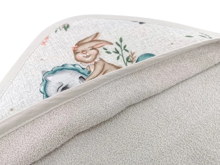 MimiNu, Caruselul, halat de baie, termofrotte, bej, 100-100 cm