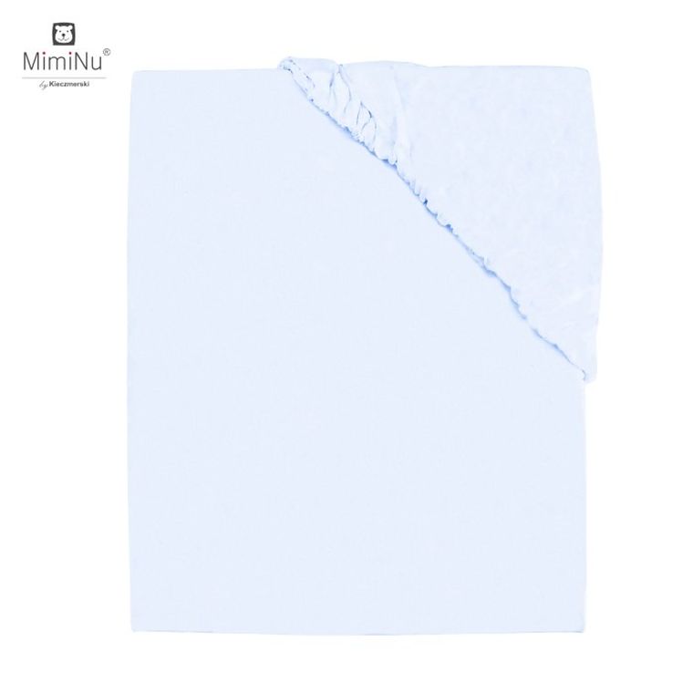MimiNu, cearceaf cu elastic, jersey, albastru, 60-120 cm