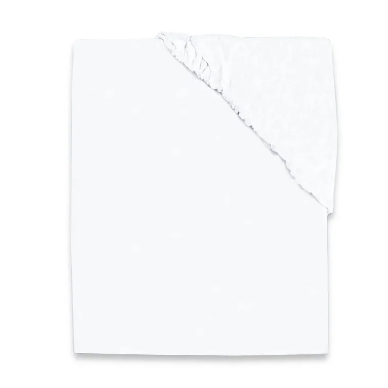 MimiNu, cearceaf cu elastic pentru carucior, cos de Moses, jersey, alb, 35-80 cm