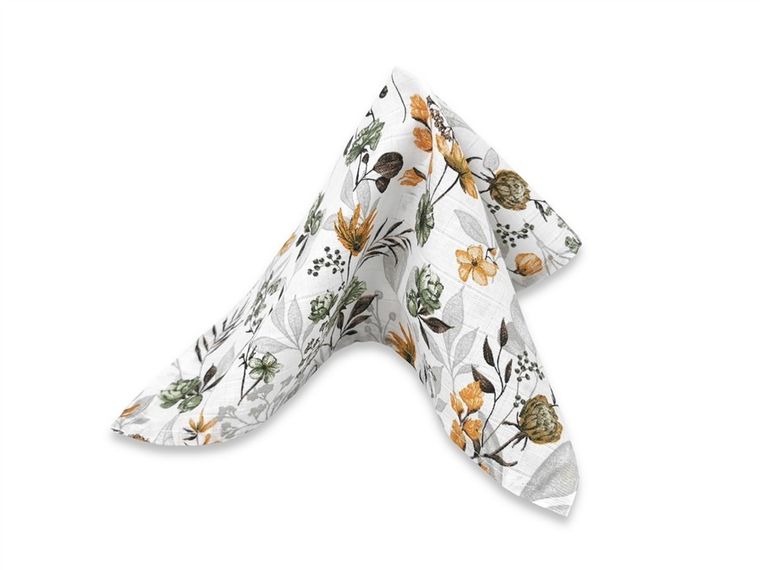 MimiNu, Duo, Botanica, scutec din muselina, 30-30 cm, 2 buc.