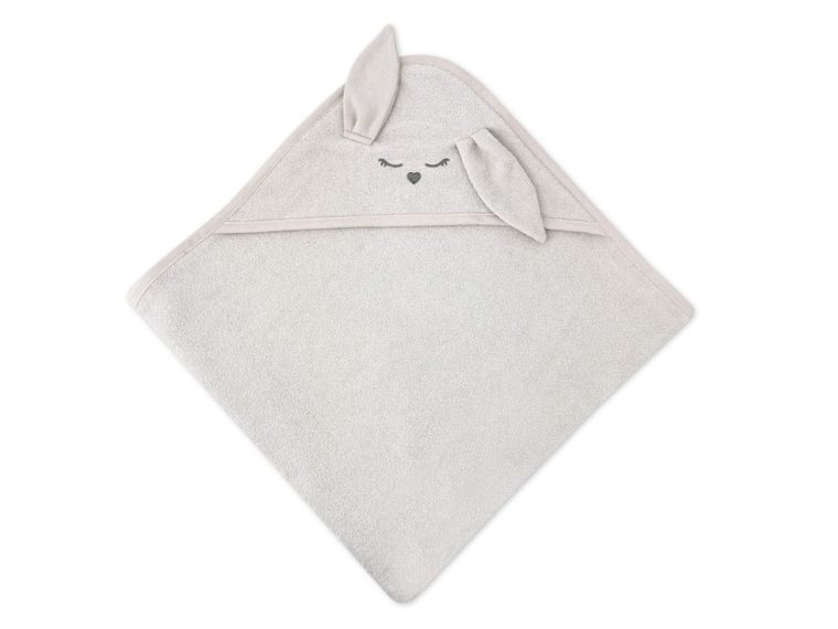 MimiNu, Iepurasul, halat de baie cu gluga, cu urcehi, 100-100 cm, bej