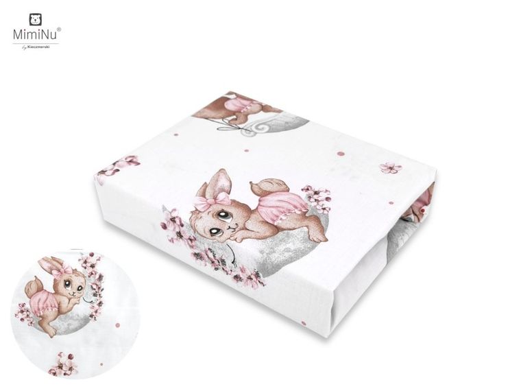 MimiNu, Lili, cearceaf de pat, roz, 80-160 cm