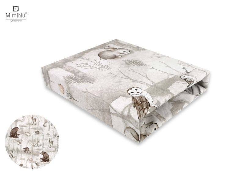 MimiNu, Locuitorii padurii, cearceaf cu elastic pentru carucior, 35-80 cm