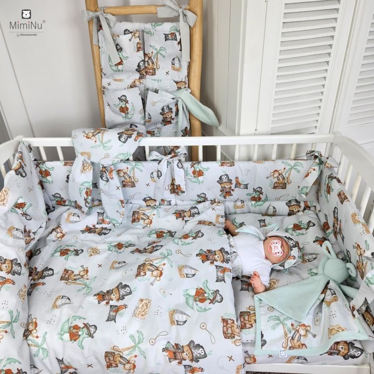 MimiNu, Pirati, fata de perna, natural, 40-40 cm, 2 buc.