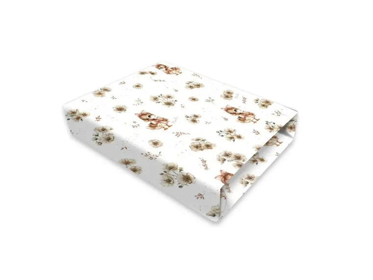 MimiNu, Ratuci, cearceaf cu elastic, bej, 60-120 cm