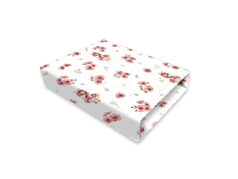 MimiNu, Ratuci, cearceaf cu elastic, roz, 60-120 cm