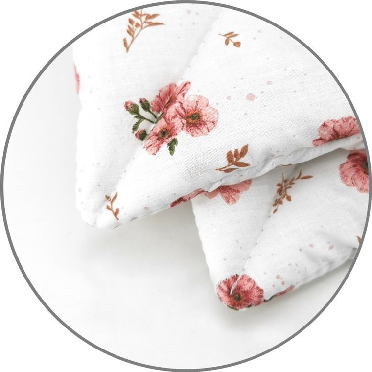 MimiNu, Ratuci, set lenjerie de pat single cu umplutura, roz, 120-90 cm