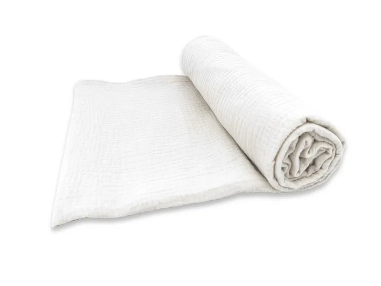 MimiNu, scutec din muselina, crema, 120-120 cm