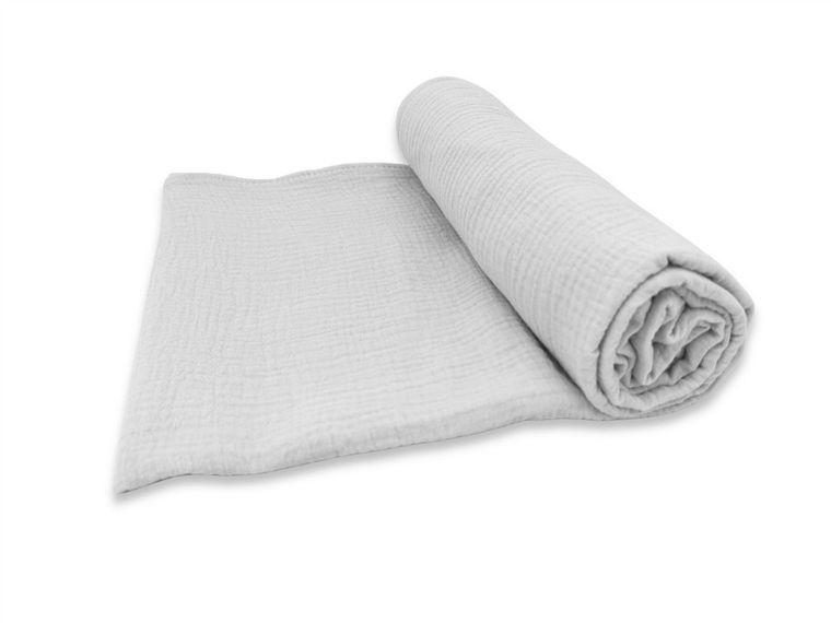 MimiNu, scutec din muselina, gri, 120-120 cm