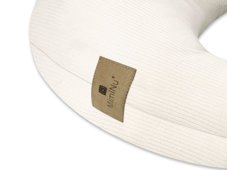 MimiNu, Soft, perna de alaptare, cu fermoar, 155 cm, bej