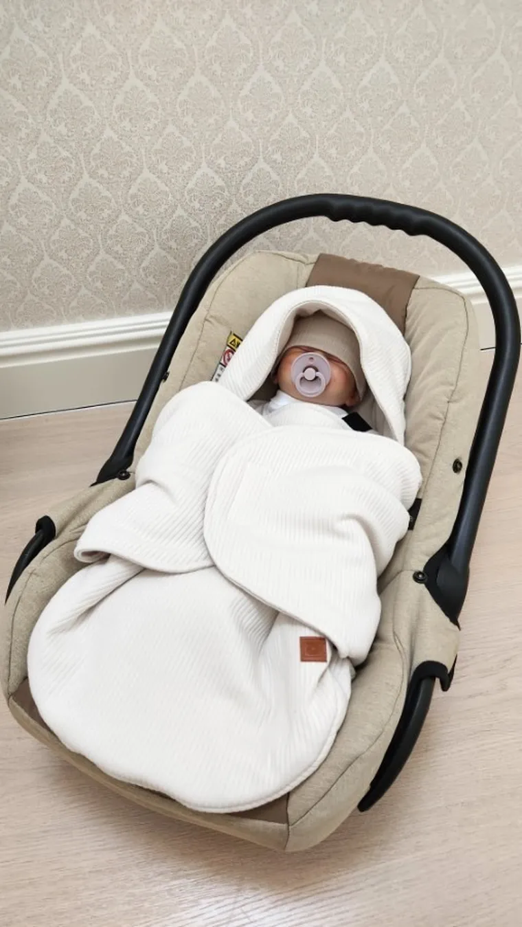 MimiNu, Soft, sac de dormit pentru scaun auto, TOG 2-2.5, bej 0-6 luni