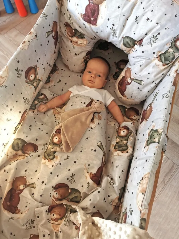 MimiNu, Ursulet pe luna, aparatori pentru patut, 180-30 cm