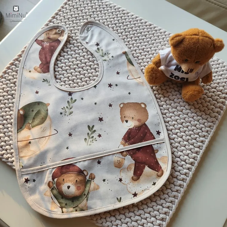 MimiNu, Ursulet pe luna, baveta impermeabila cu buzunar