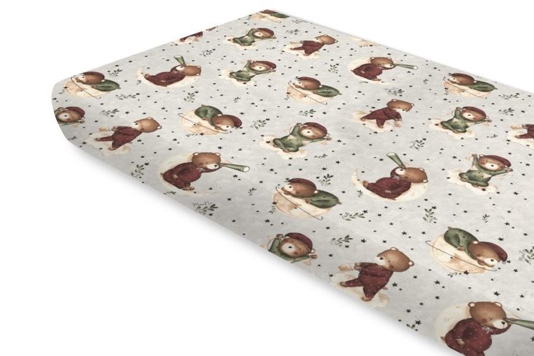 MimiNu, Ursulet pe luna, cearceaf cu elastic, 160-80 cm