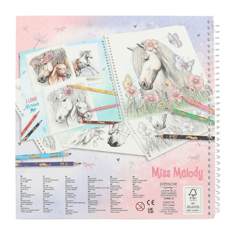 Miss Melody, carte de colorat