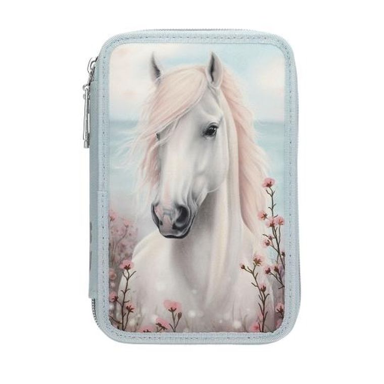 Miss Melody, penar dublu cu rechizite scolare, albastru