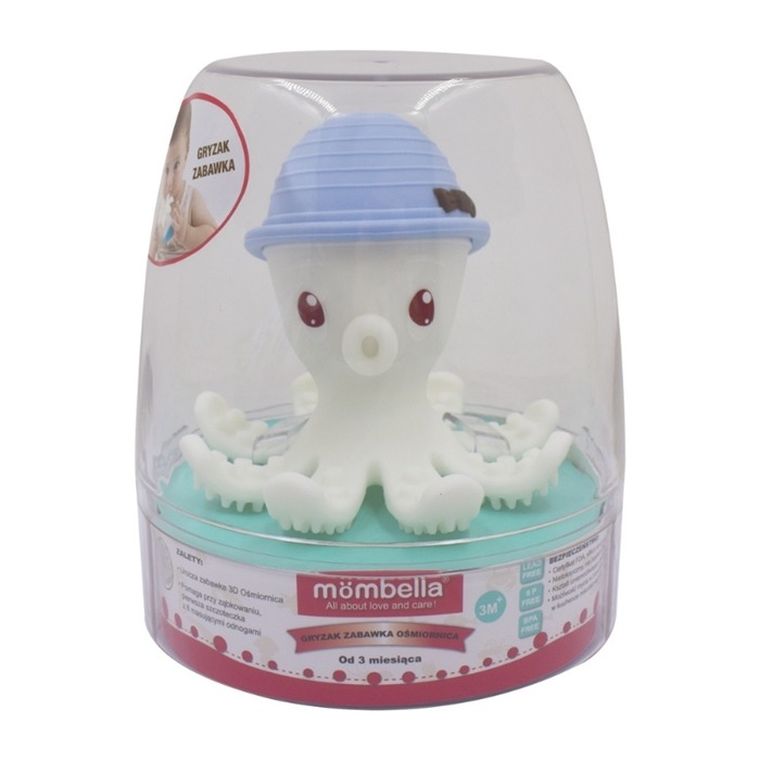 Mombella, Octopus, jucarie dentitie, Light Blue